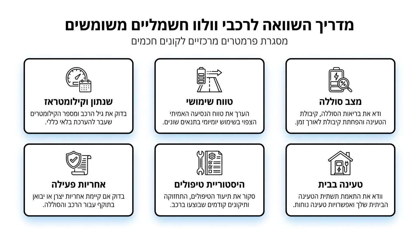 וולוו חשמלי יד שנייה למכירה: המדריך המלא לבחירת הרכב הבא שלכם